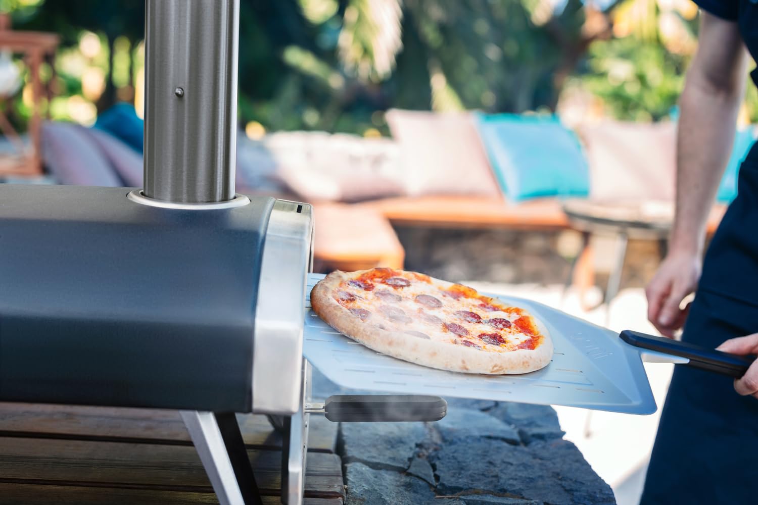 Ooni, Fyra 12 - Forno per pizza portatile da giardino con pellet di legno, forno per riscaldato, per ambienti esterni, UU-P0AD00