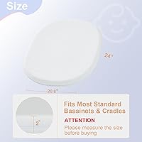 Vista 2 de Almohadilla de colchón para moisés de bebé NeoBorn, de 61 cm x 52.8 cm, colchón de espuma de memoria con gel de confort de doble cara con funda