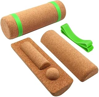 Cork Balance Board,Sole Mate Foot Balance Cork Roller,Premium Cork Wobble Board for Foot and Ankle Strengthening.Prevent Falls Balance Trainer Kit.