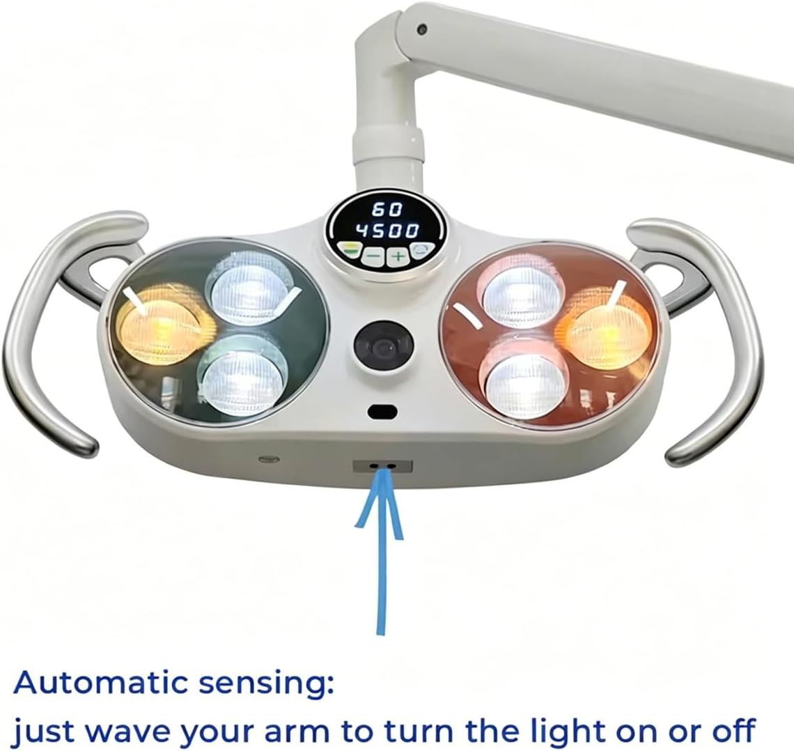 26mm Dental Shadowless LED Operation Light Oral Lamp 6 Bulbs with HD Camera for Chair KY-P183