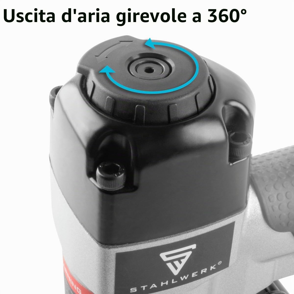 Chiodatrice pneumatica STAHLWERK DN-50 ST 2 in 1 con pressione di lavoro di 5-7 bar, alloggiamento in metallo, adatta per chiodi e aghi da 18, compresi gli accessori e la valigetta di trasporto.