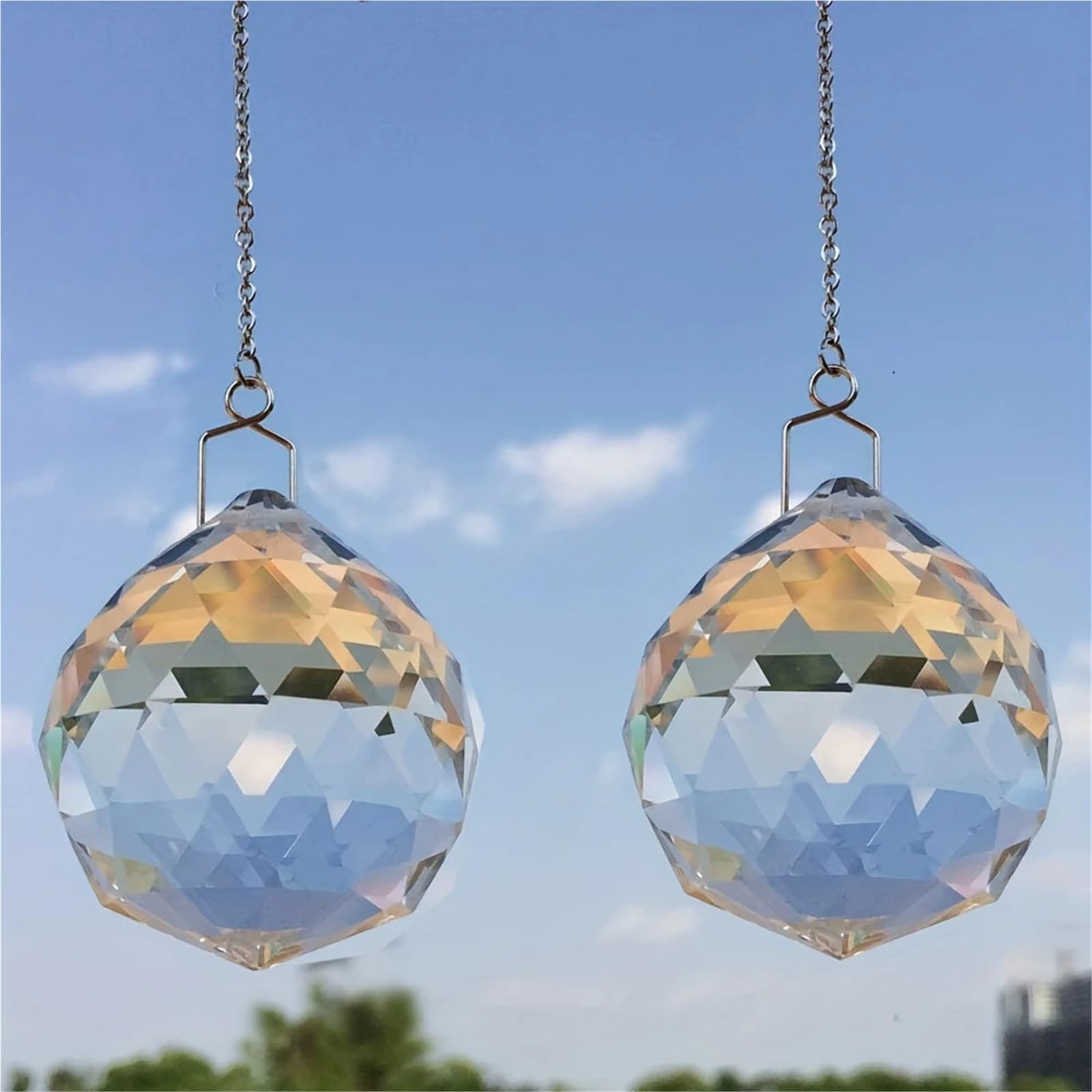 20 Pcs Klar Kristall Lampe Ball Prism Regenbogen Sun Catcher Hochzeit Decor Hause Party Dekoration Ornament für Dekoration(40mm)