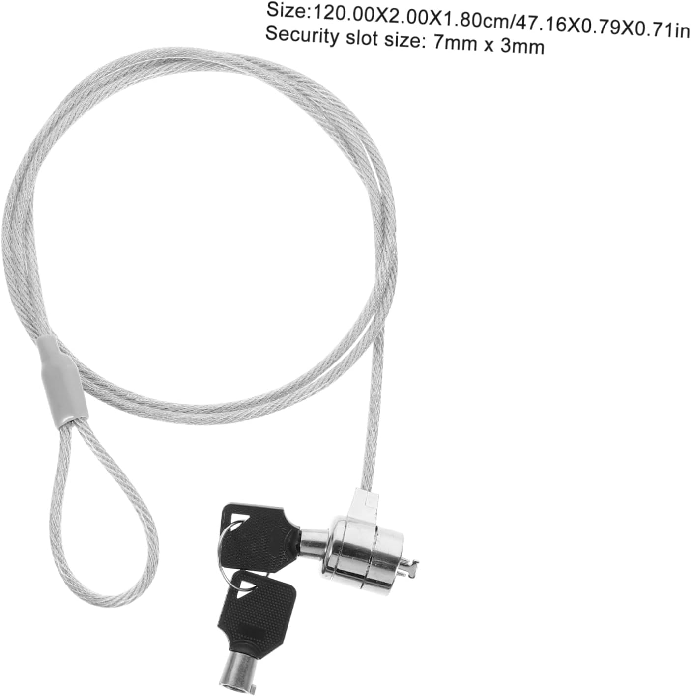 Laptop Security Cable Lock Universal Laptop Locks 2 Sets 1.2m Cable High Security Easy to Carry 360° Rotatable Design