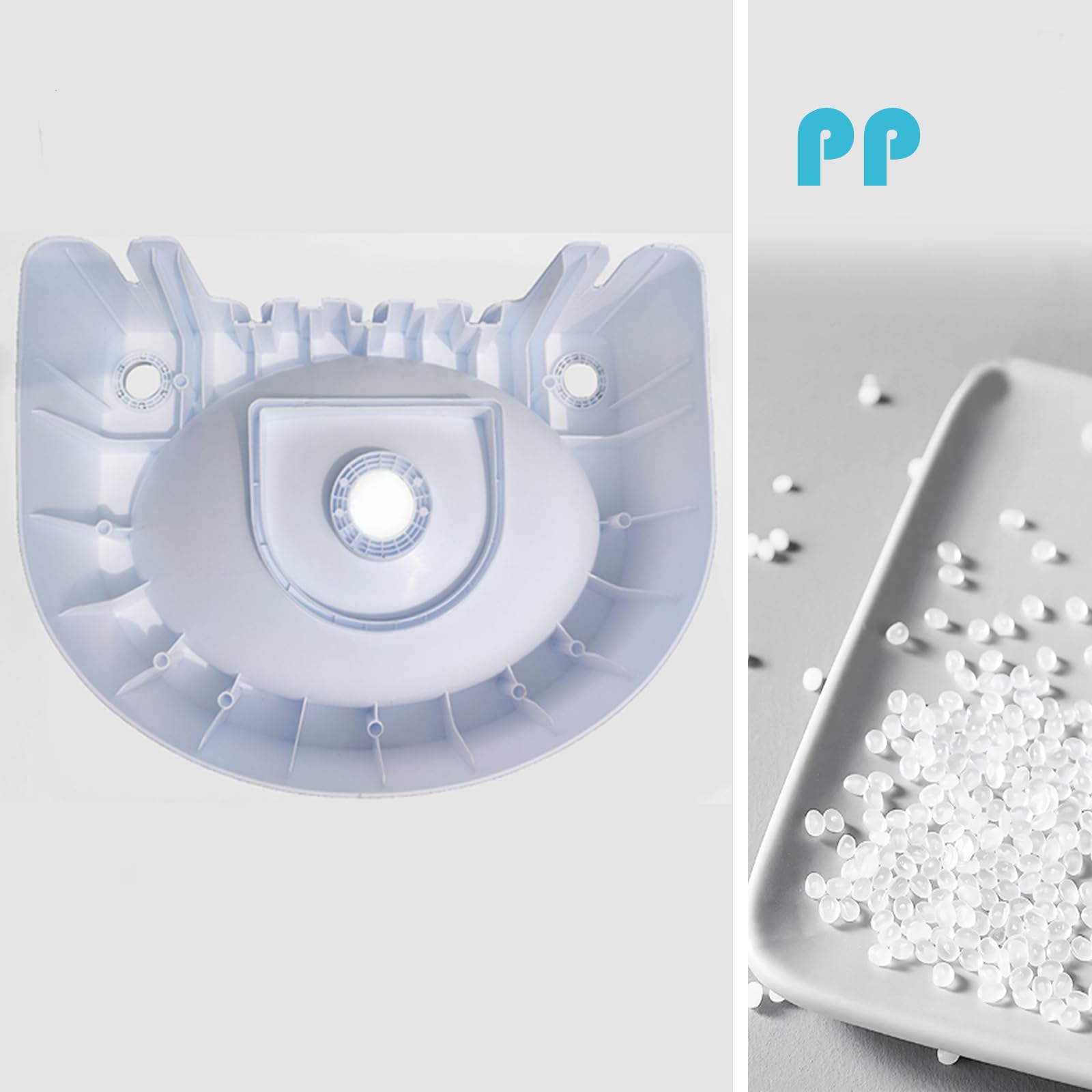 Lavello semicircolare, lavello di plastica con tubo di drenaggio, piccolo applicazione del lavello del bagno, uso interno ed esterno[Tubo di drenaggio della testa d'acciaio 75cm]