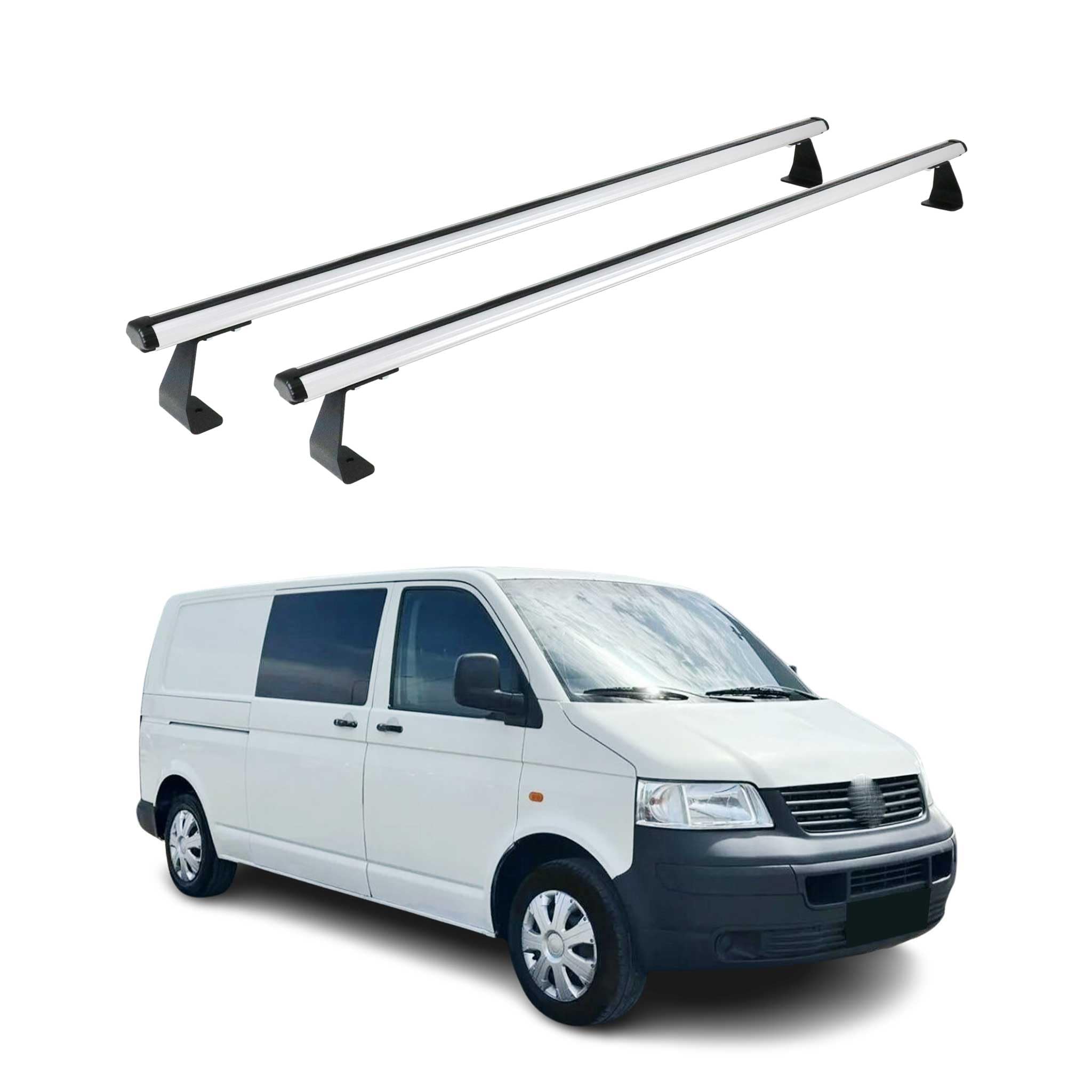 OMAC Dachträger für VW T5 T6 T6.1 Multivan Caravelle Transporter Silber