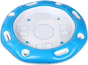 Pool Floating Table - Foldable Inflatable Floats Toys,Pool Floating Card Game Table - for Indoor Outdoor Beach River Party Summer Drinks Snacks Adults Family
