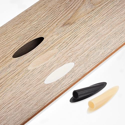 Image of MECCANIXITY 9mm Plastic Pocket Plugs, Wood Plugs Covers Slant Hole Caps for Pocket Hole Jig Working Tool Accessories, White Pack of 200