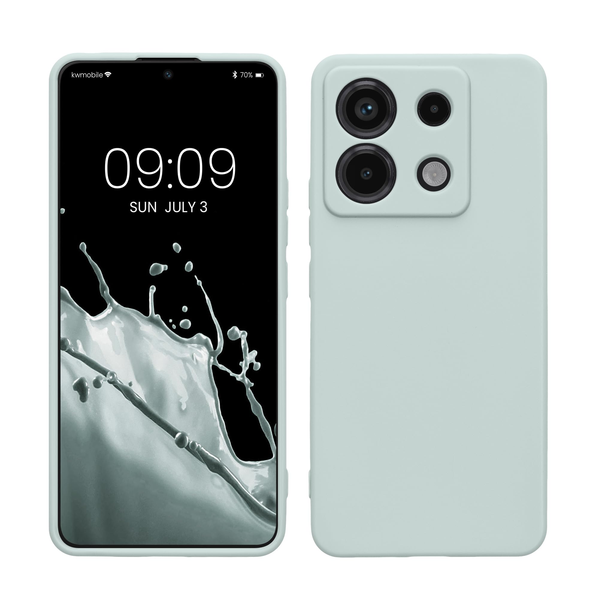kwmobile Carcasa Compatible con Xiaomi Redmi Note 14 Pro 5G / Poco X7 Funda - Funda Ultrafina de TPU con Bordes elevados - Lavanda Metalizado — view 300