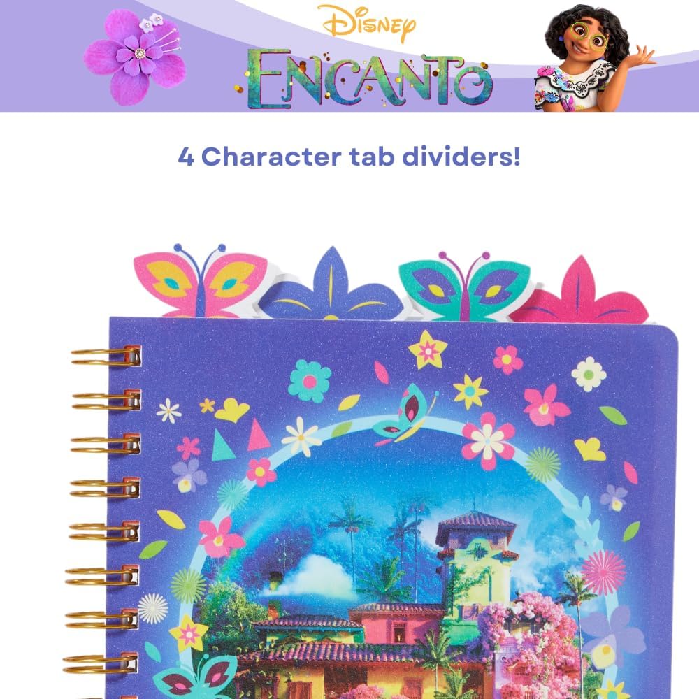 Disney Encanto Tab Journal Notebook, Spiral Bound, 96 Lined Pages, 8 x 7 inches, Purple - Image 2