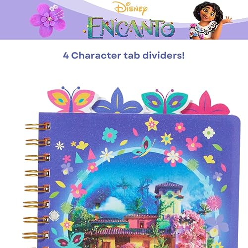 Miniatura 2 de Innovative Designs Disney Encanto - Cuaderno con pestañas encuadernadas, encuadernado en espiral, 96 páginas a rayas, 8 x 7 pulgadas, morado