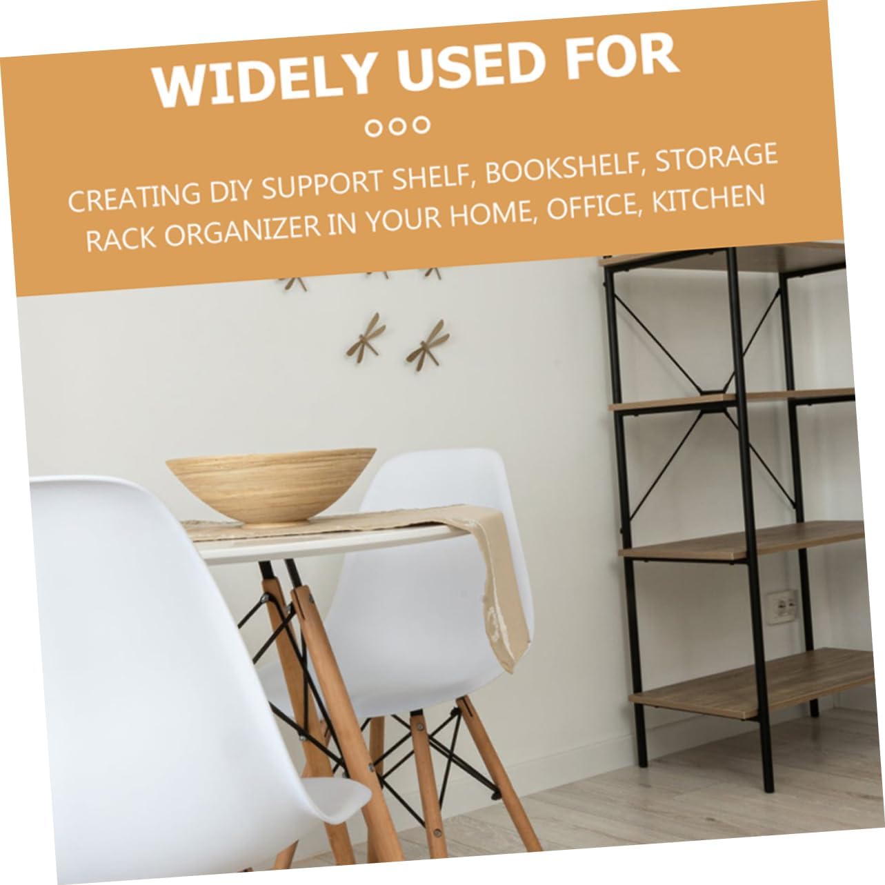 4pcs Flexible Wall Mounted Shelf Brackets Strong Iron Support Stands Multi-Purpose Storage Shelves