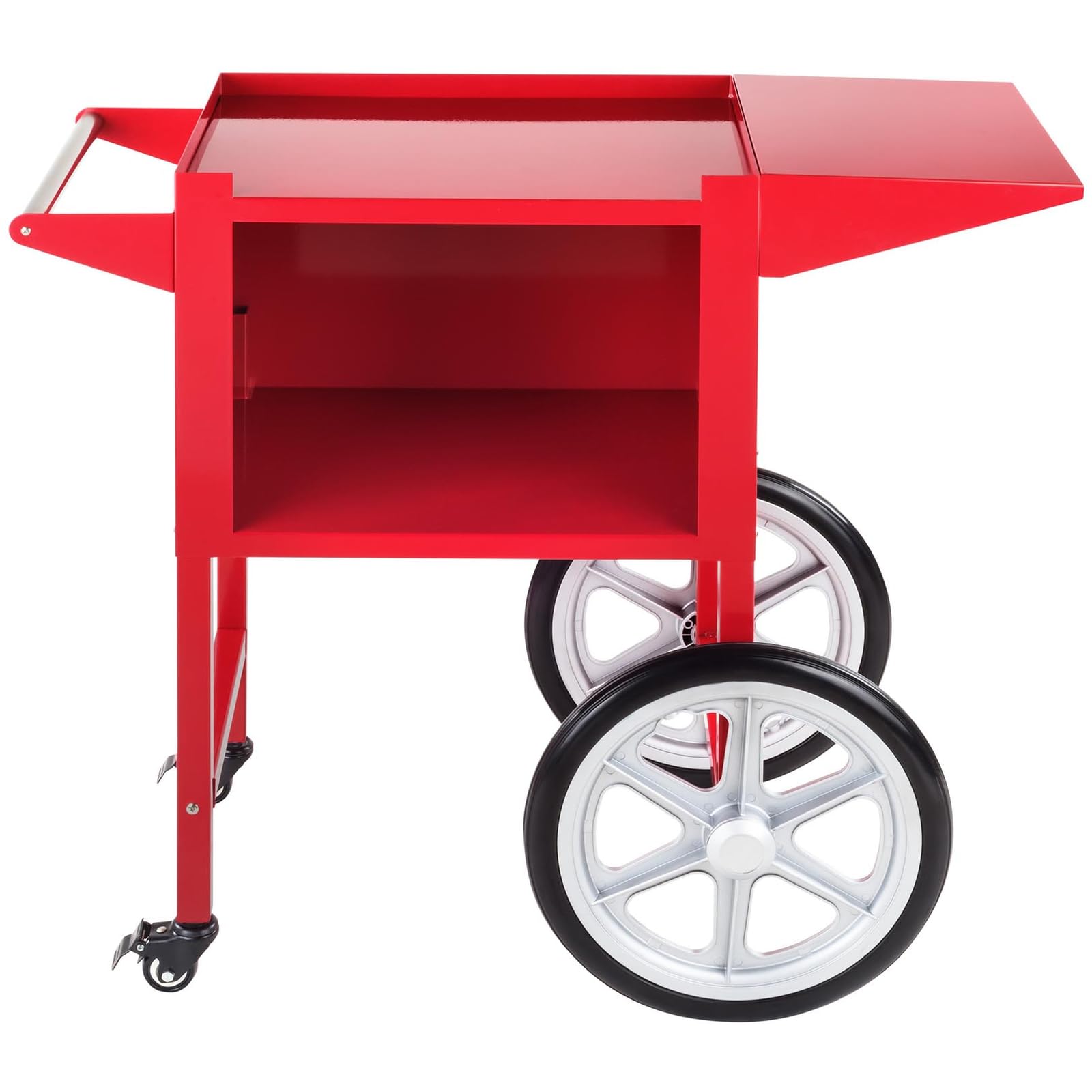 Royal Catering RCPT-16E Chariot pour Machine à Popcorn Rouge Tôle d'acier 2 roues freins