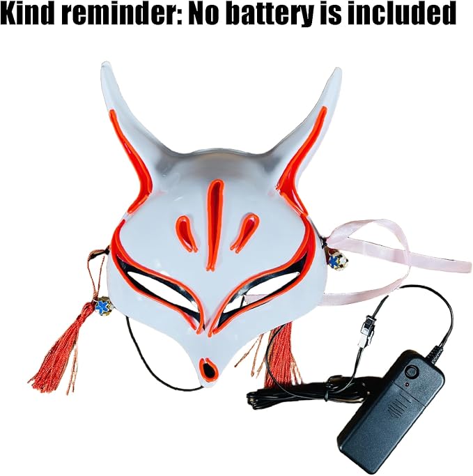 Máscara LED roja Halloween Fox Purge para adultos miniatura 3