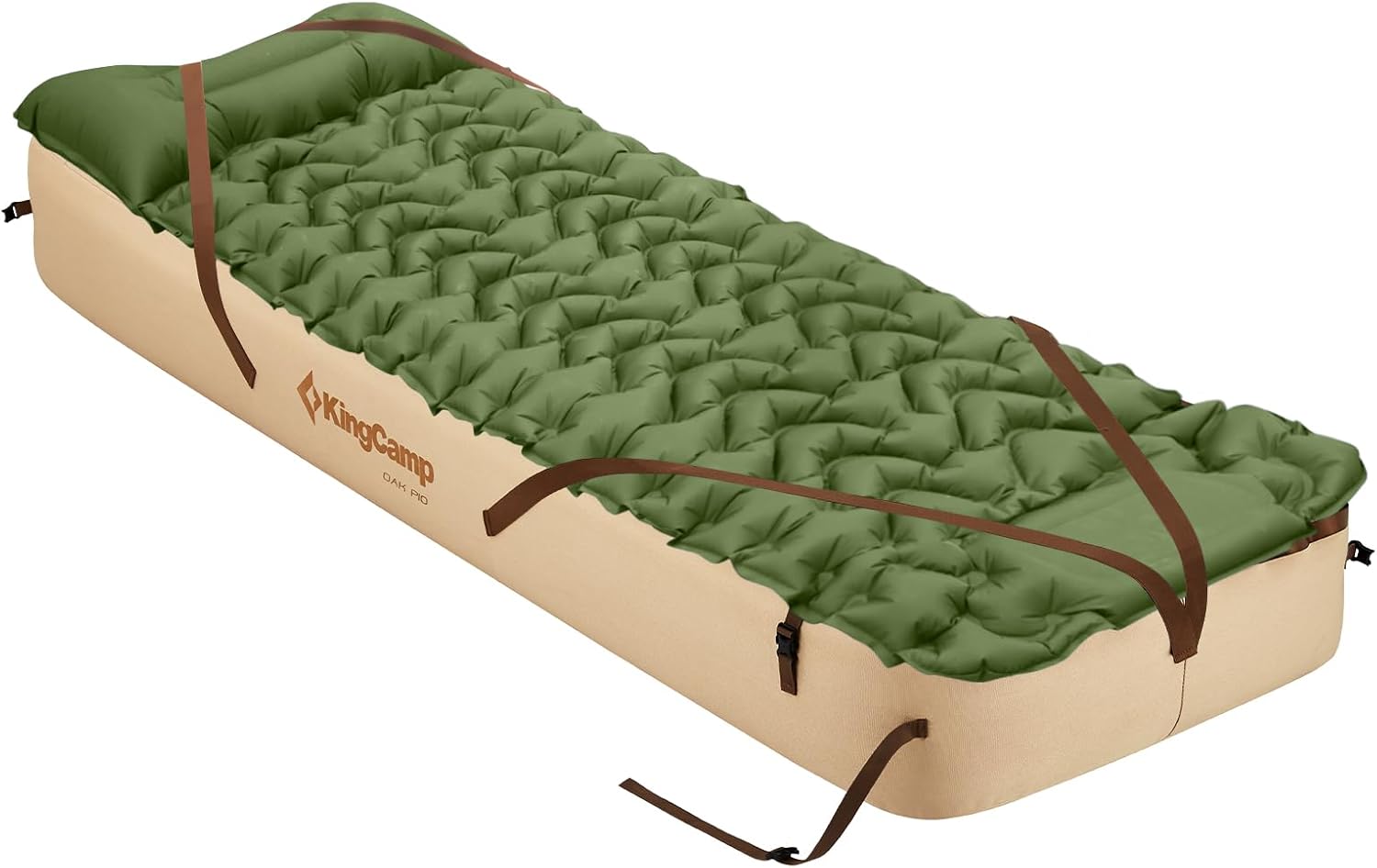 KingCamp Camping Air Bed Frame with Ultralight Inflatable Backpacking Pads, Single High Inflatable Blow-Up Bed Frame for Home, Tent (Bed Only, Air Pump and Mattress Not Included)
