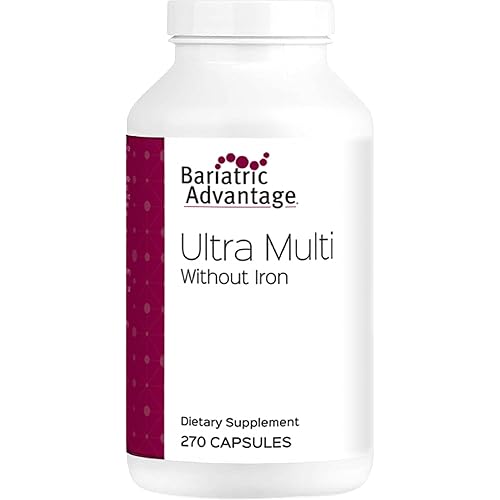 Bariatric Advantage Ultra Multi Without Iron - High Potency Multivitamin - for Surgery Patients with Calcium, Vitamin C & More - 270 Capsules