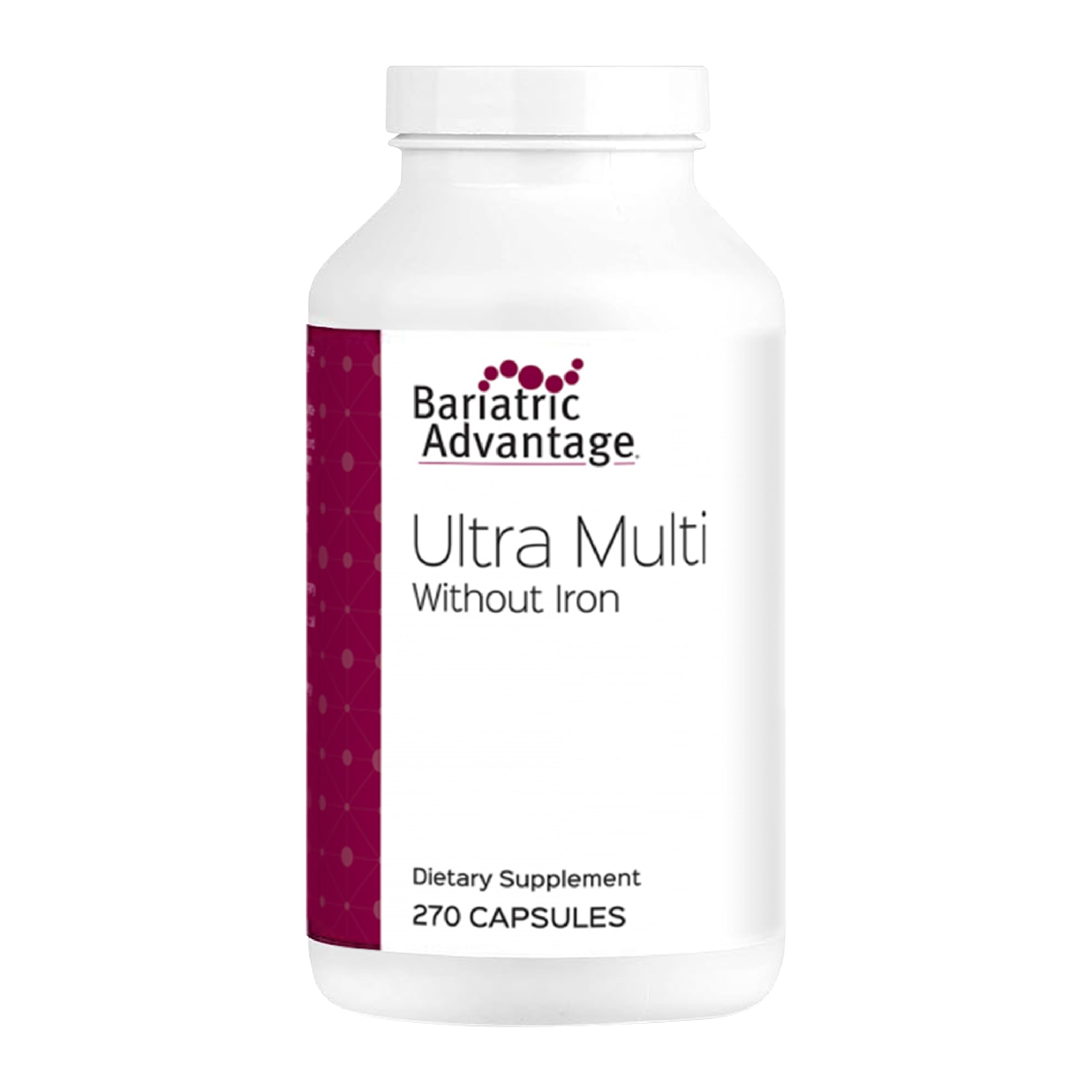 Ultra Multi Without Iron - High Potency Multivitamin - for Bariatric Surgery Patients- Calcium, Vitamin C & More - 270 Count