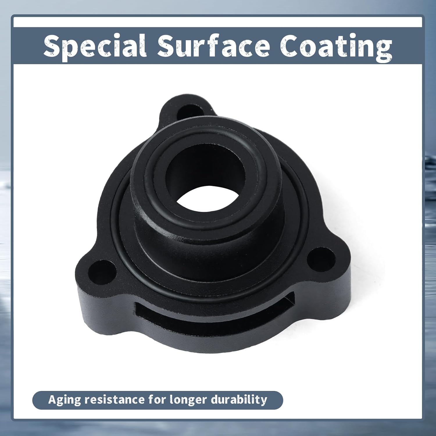 Blow Off Valve Adapter Replacement for Chevy Silverado Colorado for GMC Sierra Canyon for Cadillac CT4 2.7L Turbo 2019 2020 2021 2022 2023 2024 2025, Replacement for BOV Adapter Aluminum Black