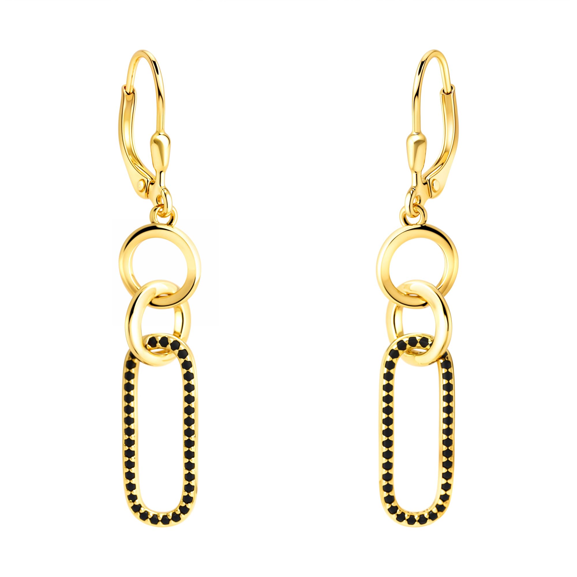 SOFIA MILANI - Damen Ohrringe 925 Silber - mit Zirkonia Steinen - Ovaler Kreis Ohrhänger
