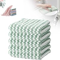Vista 1 de Paño de Limpieza de Microfibra Engrosada, Toallas Reutilizables y Lavables Mejoradas para Secar y Lavar Platos, Toallas de Cocina para Coche, Cocina