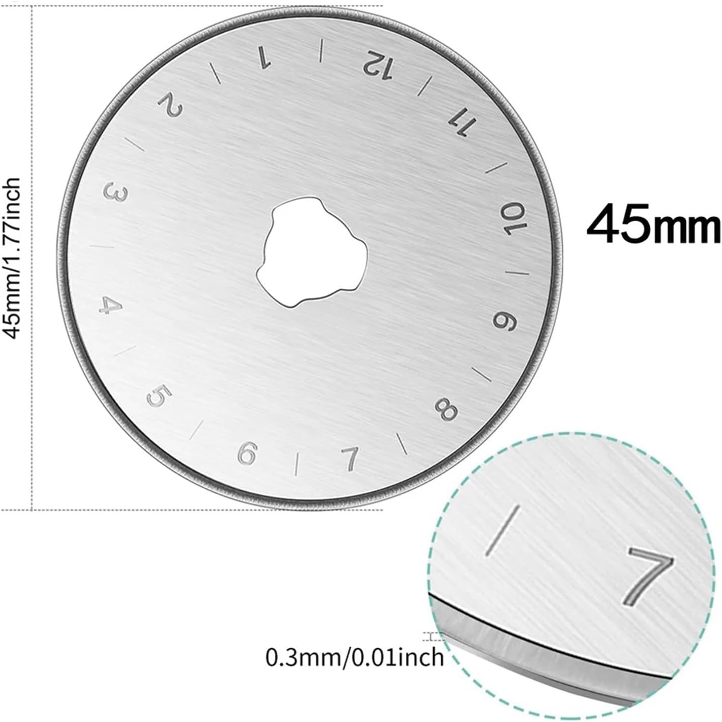 Quilting Rotary Cutter Blades 20 Pcs 45mm Rotary Cutter Blade, Round Quilting Replacement Blades