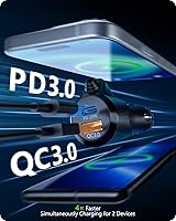 Vista 4 de LENCENT Bluetooth Car Adapter, Bluetooth 5.3 FM Radio Transmitter with Hi-Fi Treble & Bass Music Player, PD20W and QC18W Fast Charger, Dual Mics for