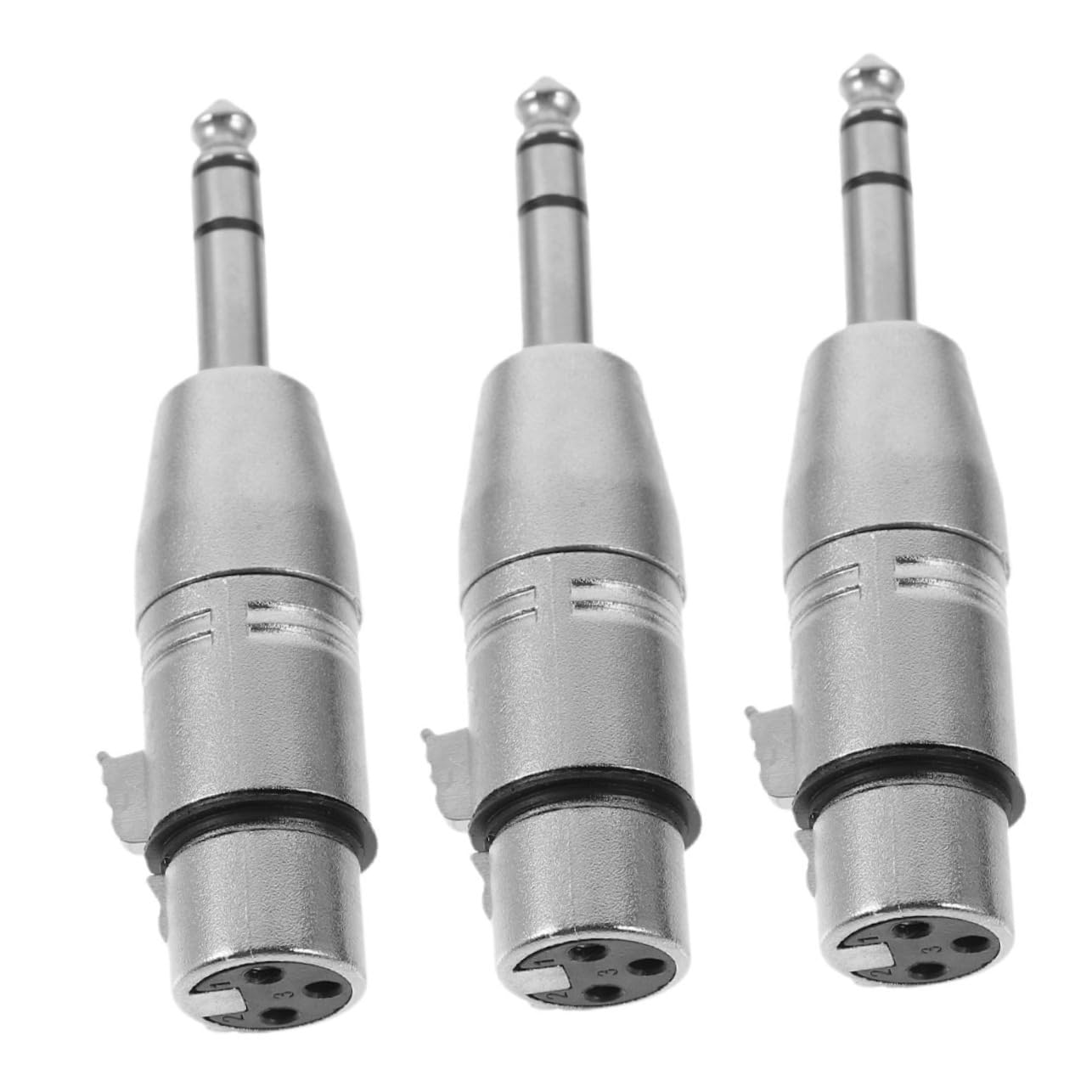 Uonlytech 5 Set Di Materiale in Lega Di Zinco Per Adattatore Jack Stereo Con Convertitore Audio Da 1/4 Di Presa Jack Per Cuffie Da 6 35 Mm 3 Pezzi * 5