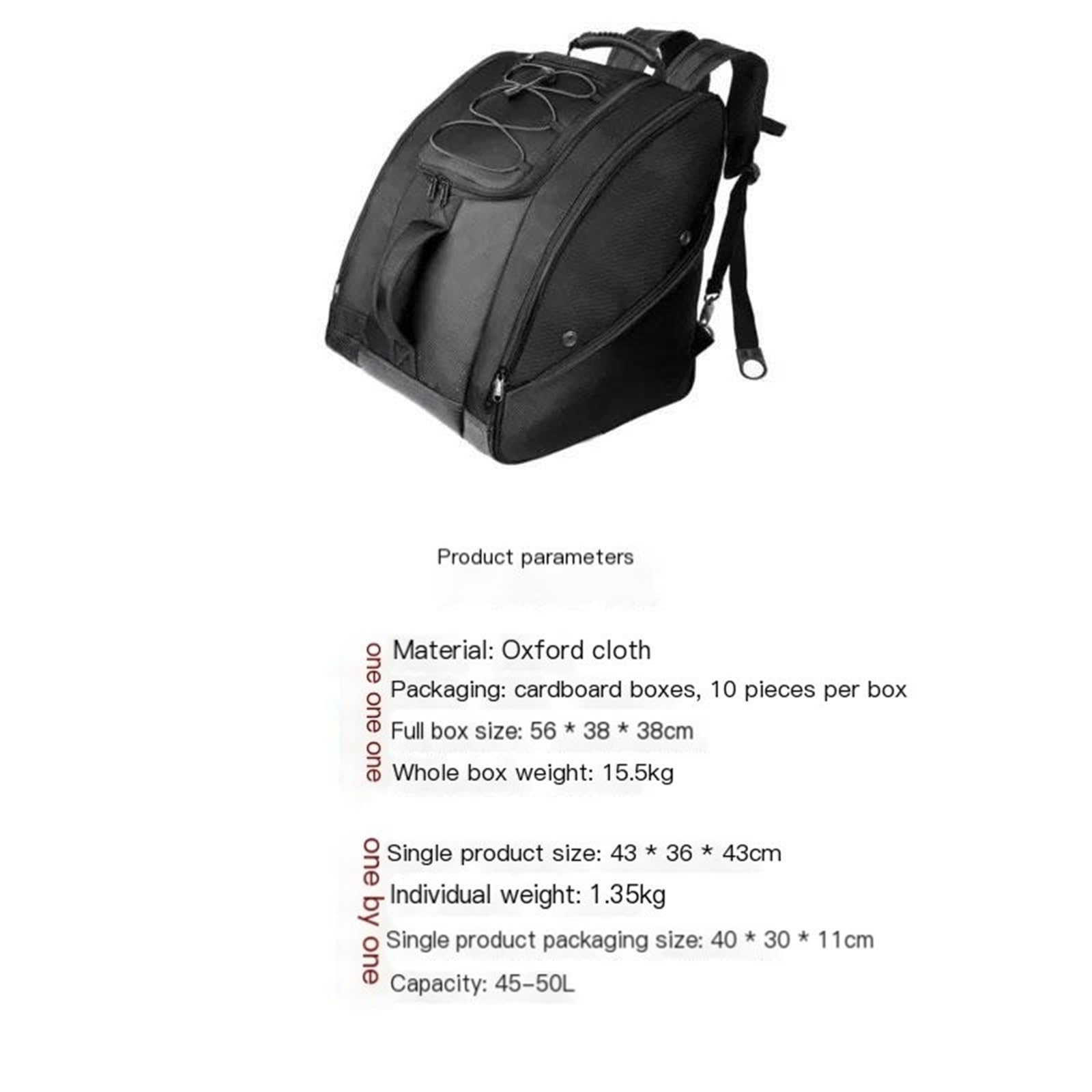 Snowboard Bag Outdoor-Sport-Skistiefel-Tasche, Schlittschuhe, großes Fassungsvermögen, multifunktionaler Rucksack, Ski-Aufbewahrungstasche Skitasche(White)