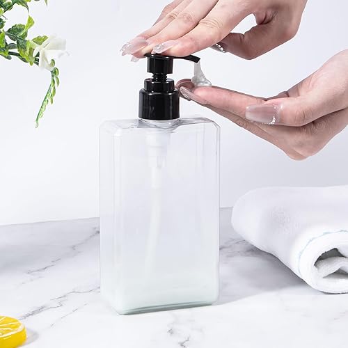 Miniatura 6 de Yebeauty Dispensador de botellas de 10 onzas, 10.1 fl oz, botellas vacías de plástico para champú, dispensador de jabón de ducha, recipientes