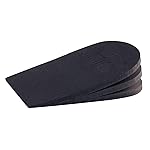 SIIHEA Adjustable Heel Lifts for Shoes, 1/4\'\' Height Increase Insoles for Achilles Tendonitis, Heel Pain, Leg Length Discrepancy, Plantar Fasciitis, Shoe Lifts Men, Women (Black, Large (Single Lift))