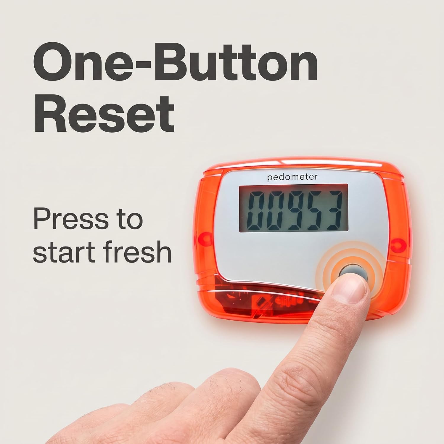 Mini podomètre numérique LCD portable rouge pour le sport, la marche, la course à pied, la distance parcourue, les kilomètres, les calories, le temps d'exercice quotidien