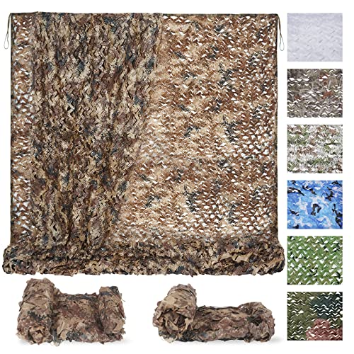 Sposuit Camo Netting - Camouflage Mesh Net, Military Camo Net for Hunting Bulk Roll, Camouflage Tarp Sunshade for Party Decorations, Sunshade, Camping Ghillie Netting by Sposuit - Used condition - US$54.14