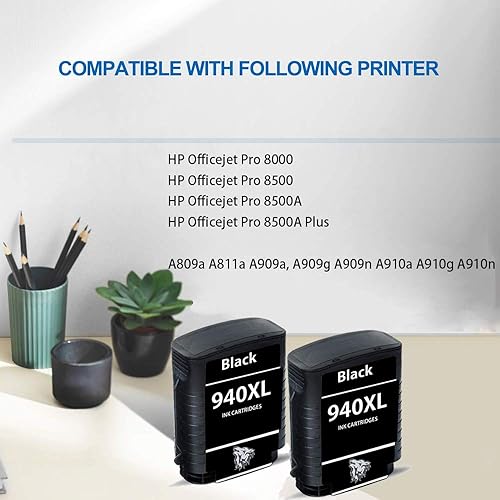 Miniatura 3 de Wolfgray 940 - Cartucho de tinta compatible con HP940 940XL, cabezal de impresión 940 de alto rendimiento para impresora HP Officejet Pro 8000 8500