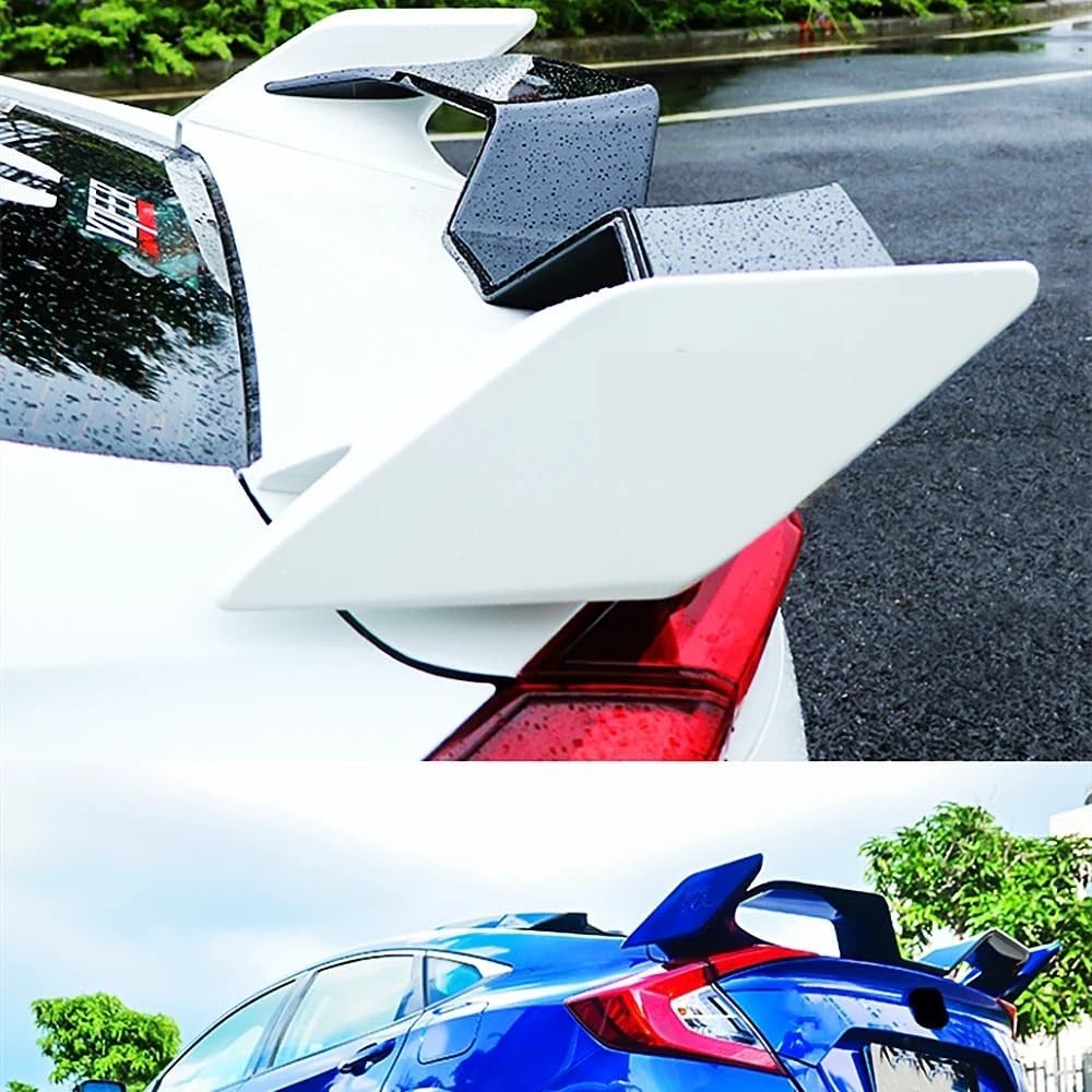 Compatible for Honda Civic 10th Gen 4 Door 2016-2020 Rear Trunk Lid Boot Spoiler Wings Sport Seagull Style Car Exterior Accessories(Red Black)