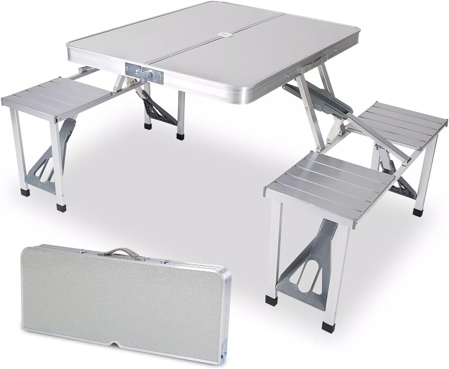 Andes Black Aluminium Folding Portable Camping/Picnic Outdoor Table