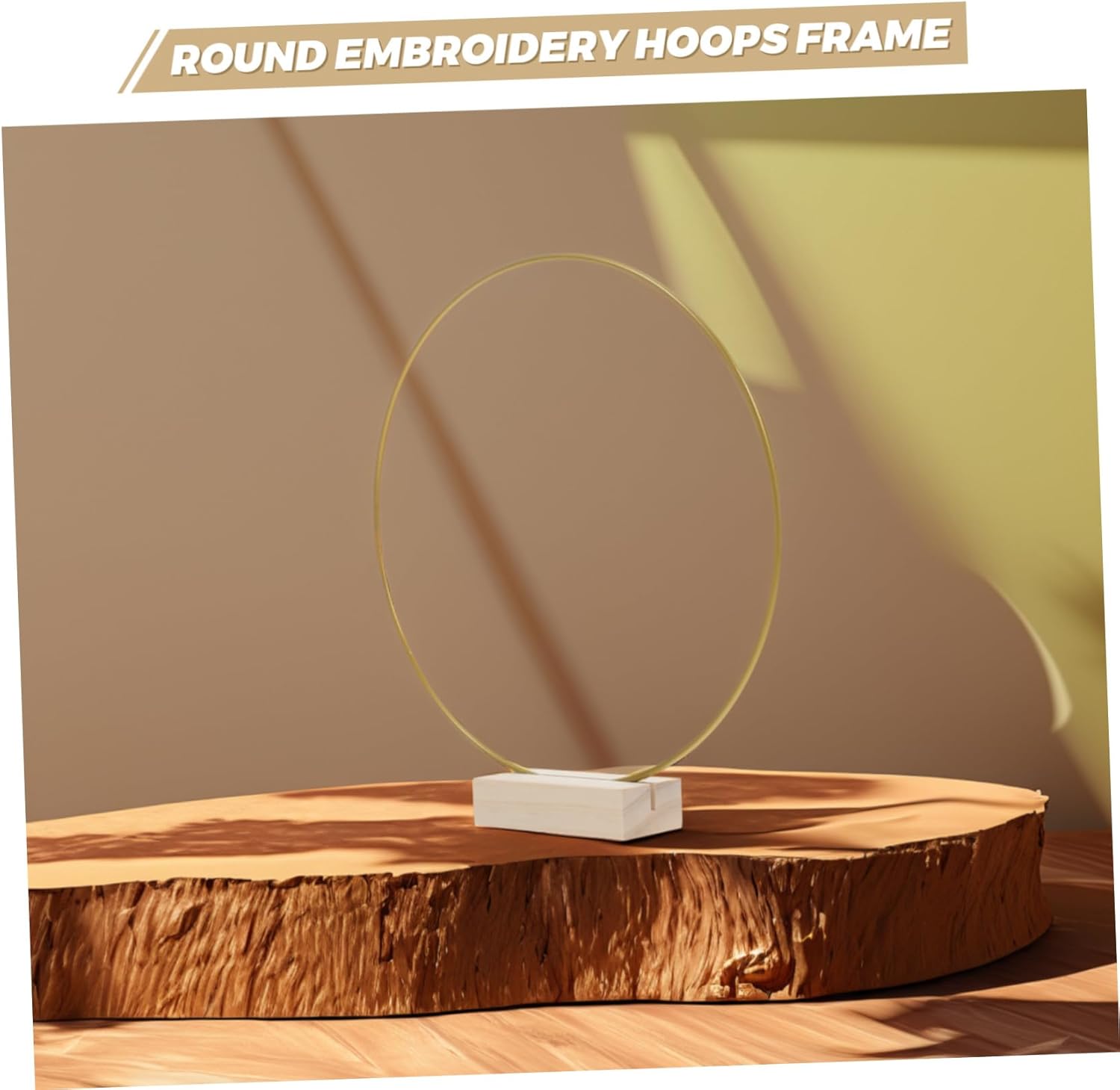 24pcs Metal Floral Hoops Craft Hoops Wooden Stand Decorative for Table Centerpiece Wedding Party Decor