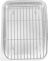 Vista 6 de Caja de acero inoxidable para congelador con estante de malla, contenedor de almacenamiento de alimentos multifunción para refrigerador, organizador