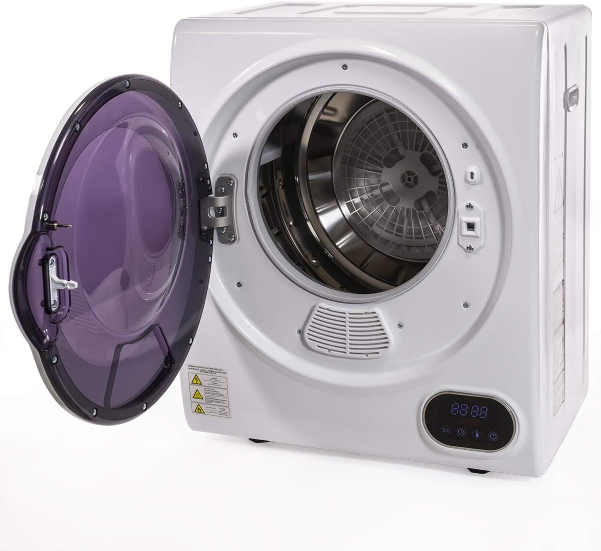 Barton Portable Electric Automatic Tumble Dryer with door open
