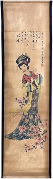 Wall Art Poster Prints Paintings, Hanging Paper Scroll Decor Ready to Hang Asia Vintage Aesthetic,for Home Office Diaochan Three Kingdom A3