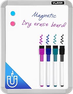 Sponsored Ad - VUSIGN Small Dry Erase Whiteboard, 8.5 x 11 Inches White Board for Kids, Students, Fridge, Locker, Mini Dry...