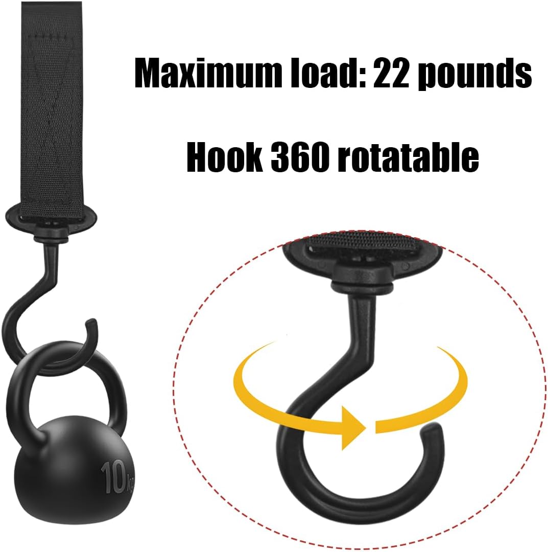 Car Headrest Hook, 4PCS 360° Rotation Vehicle Seat Back Hanger for Handbag Purse Clothes, Multipurpose Automotive Storage Organizer Accessories, Universal for SUV, Truck, RV image 3