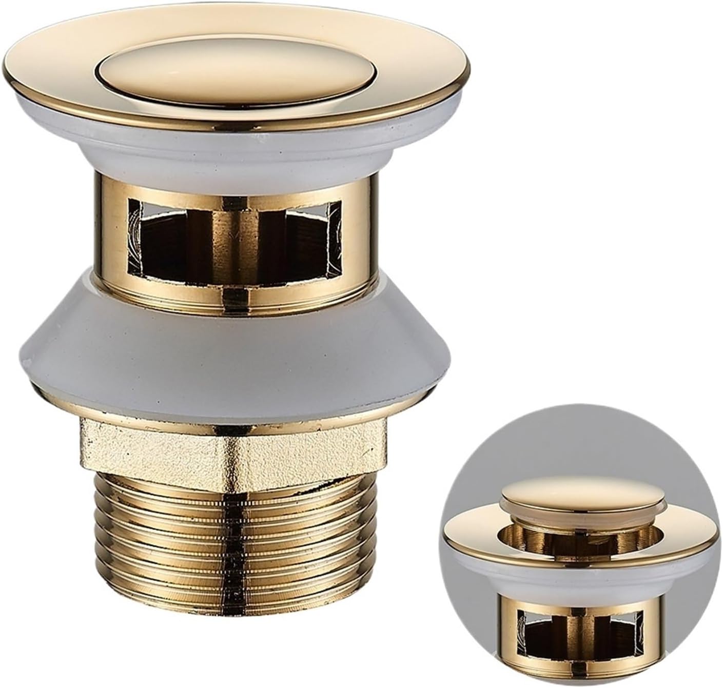 1pcs Sink Pop Up Drain Waste Stopper Bathroom Faucet Accessories(ORB Black A)