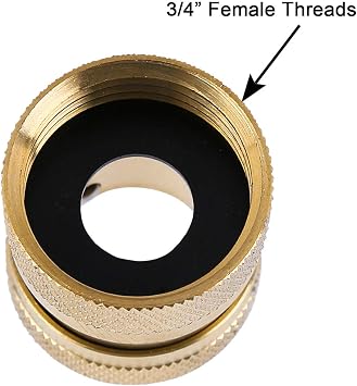 Garden Hose Quick Connect Brass Hose Quick Connectors Fitting For Garden Watering 3/4GTH (3 Female Coupler+ 6 Male Nipples)