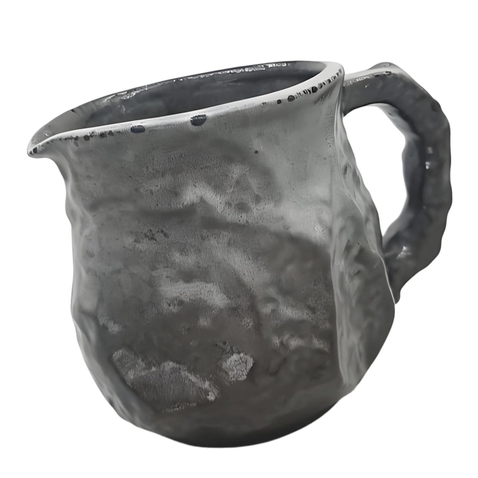Daily Coffee Serving Pitcher Ceramic Vessel with Spout Handle Glaze Finish for Home Brewing Counter Placement Area Manual Brew Server Ceramic Coffee Pitcher Speckled Glaze Spout Handle Countertop Home
