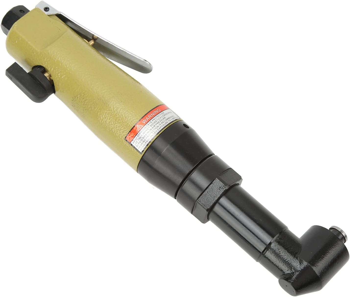 1/4in Inlet Pneumatic, Elbow Impact Air Screw Driver, 8500rpm, 0.5‑0.7Мpa, with Bits and Accessory for Narrow Space