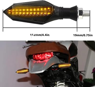Moto Indicator Light Compatible With Suzuki For GSXR125 For GSXR150 For GSXR250 For GSXR400 For GSXR600 For GSXR750 Motorcycle Turn Signal Blinker Light Indicato(1 pair yellow-yellow)