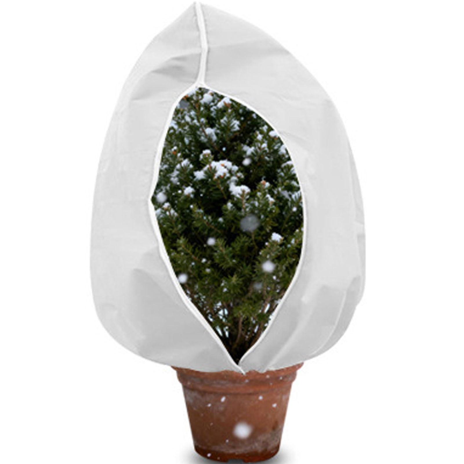 1 Housse De Protection Réutilisable Contre Le Gel Et Le Gel Avec Fermeture éclair Et Cordon De Serrage Pour Plantes D'extérieur En Pot(Size:78.74-94.48inch(200-240CM),Color:blanc Version zip + cordon)