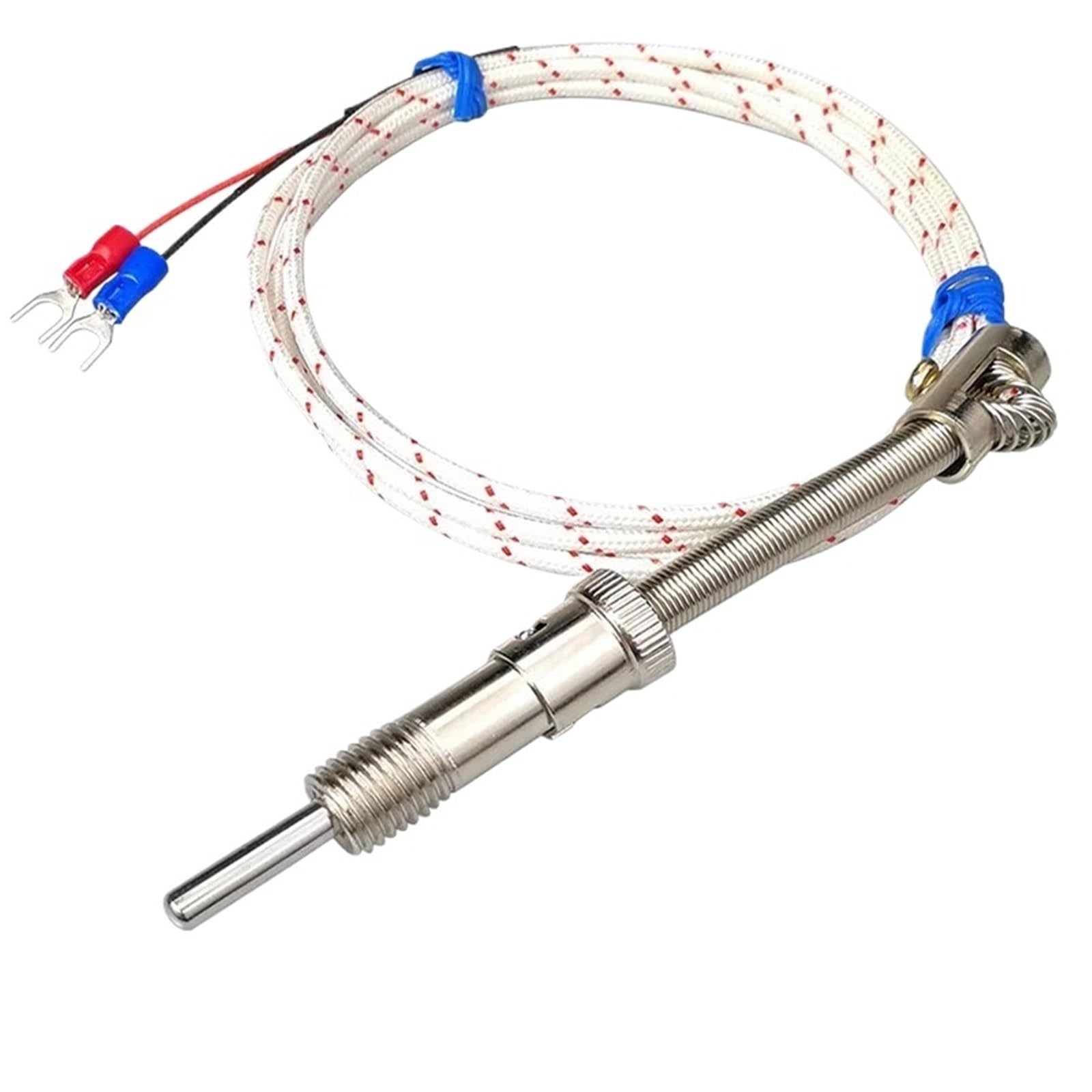 Termopar tipo K de 4M, sensor de temperatura con resorte de compresión M12 6