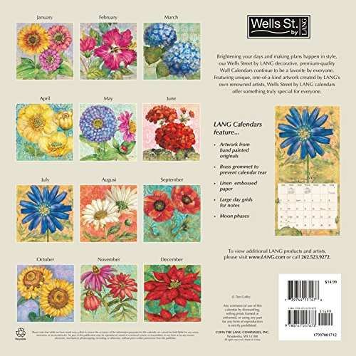 Wells Street By Lang 2017 Blossoms Wall Calendar, 12 X 12 Inches, January To December 2017 (17997001712) #TOP3