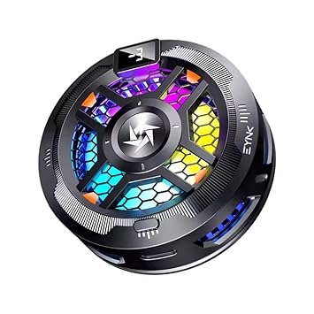 Mobile Cooler | Mobile Cooling Pad | Gaming Fan | for Instant Cooling Advanced Refrigeration Chip & LED Temperature Display | Compatible for Android & iPhones | Black