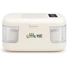 Little Me Baby Wipe Warmer with Temperature Control, Wipes Warmer for Newborn Baby, Easy-View Window, Energy Efficient, 3 Heat Settings, Fits Standard Wipe Packs, Diaper Wipes Dispenser